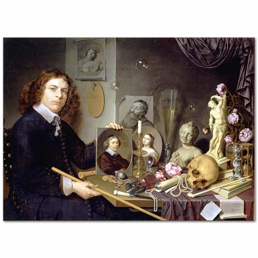 David Bailly Kendi Portresi Kanvas Tablo