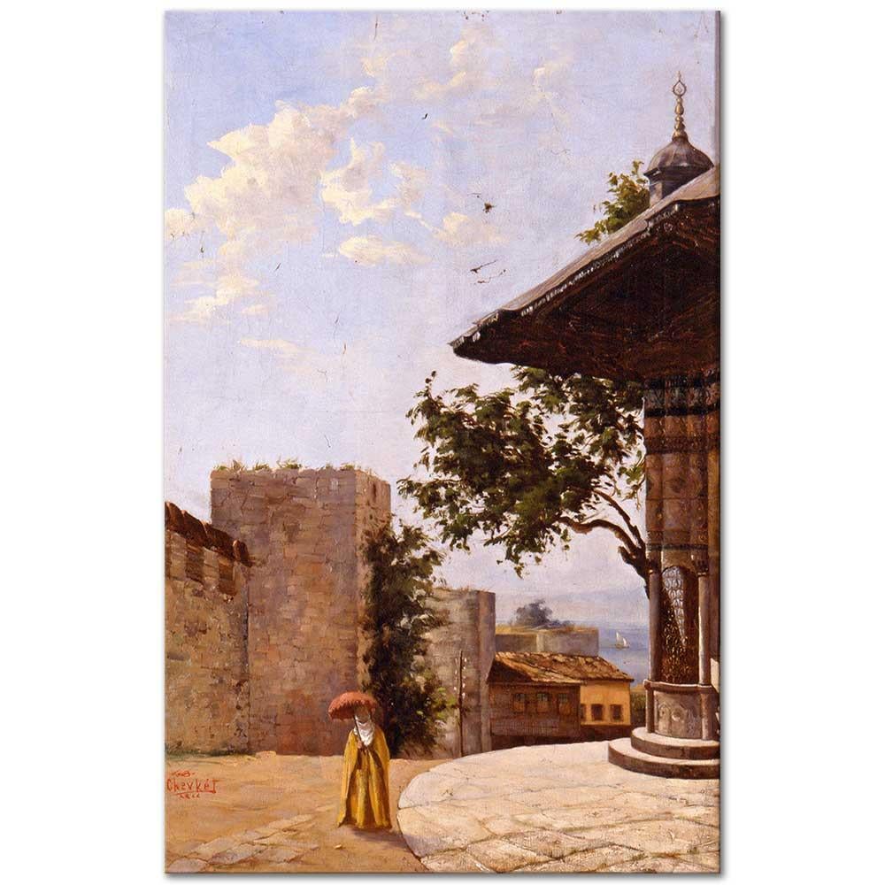 Şevket Dağ Istanbul Sokağı Kanvas Tablo