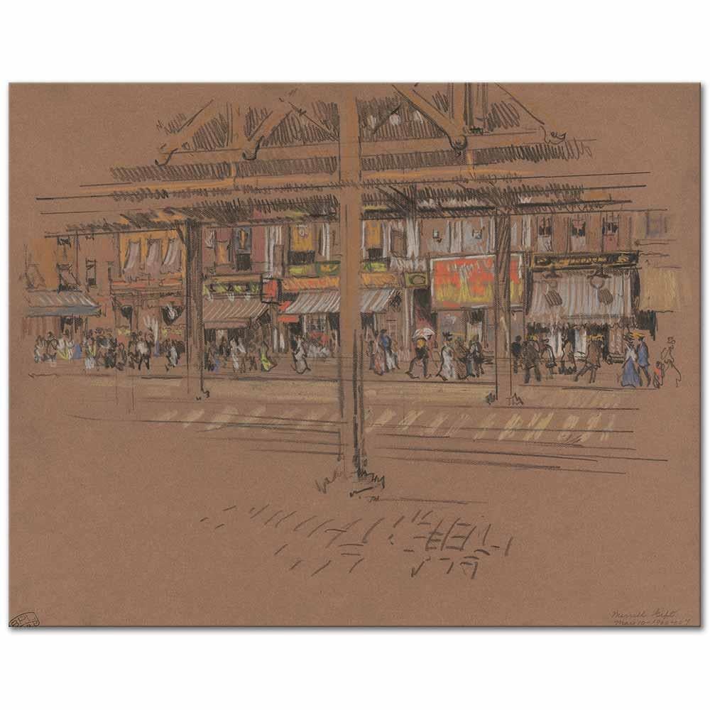 Joseph Pennell Altıncı Cadde New York Kanvas Tablo