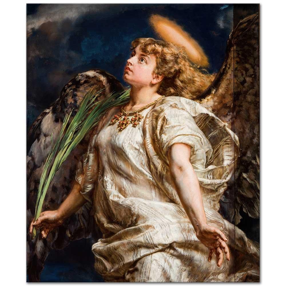 Jan Matejko Şarkı - Joan of Arc için Etüd Kanvas Tablo