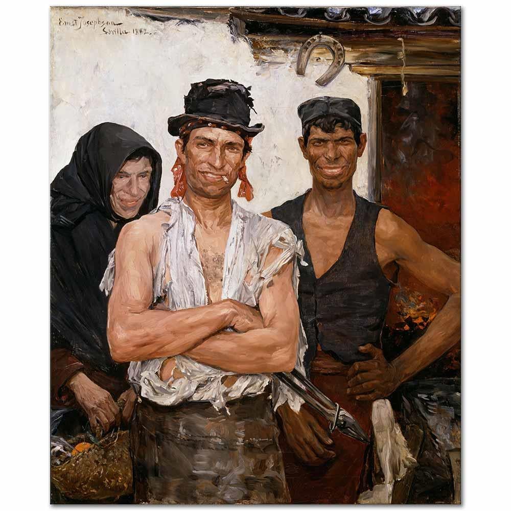 Ernst Josephson İspanyol Demirciler Kanvas Tablo