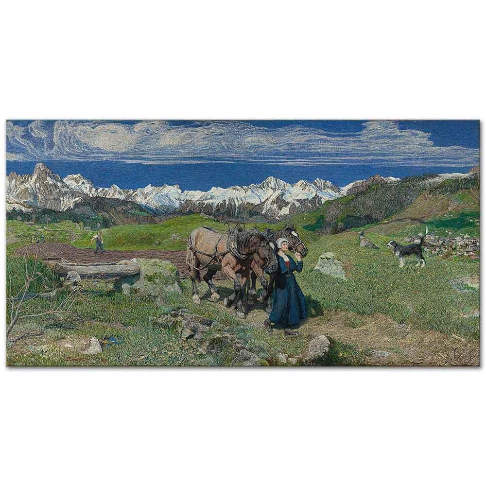 Giovanni Segantini Alplerde İlkbahar Kanvas Tablo