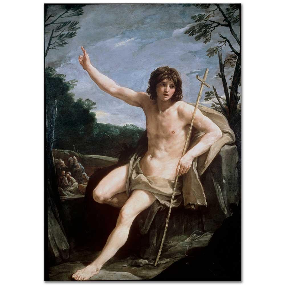 Guido Reni Vaftizci Yahya Ormanda Kanvas Tablo