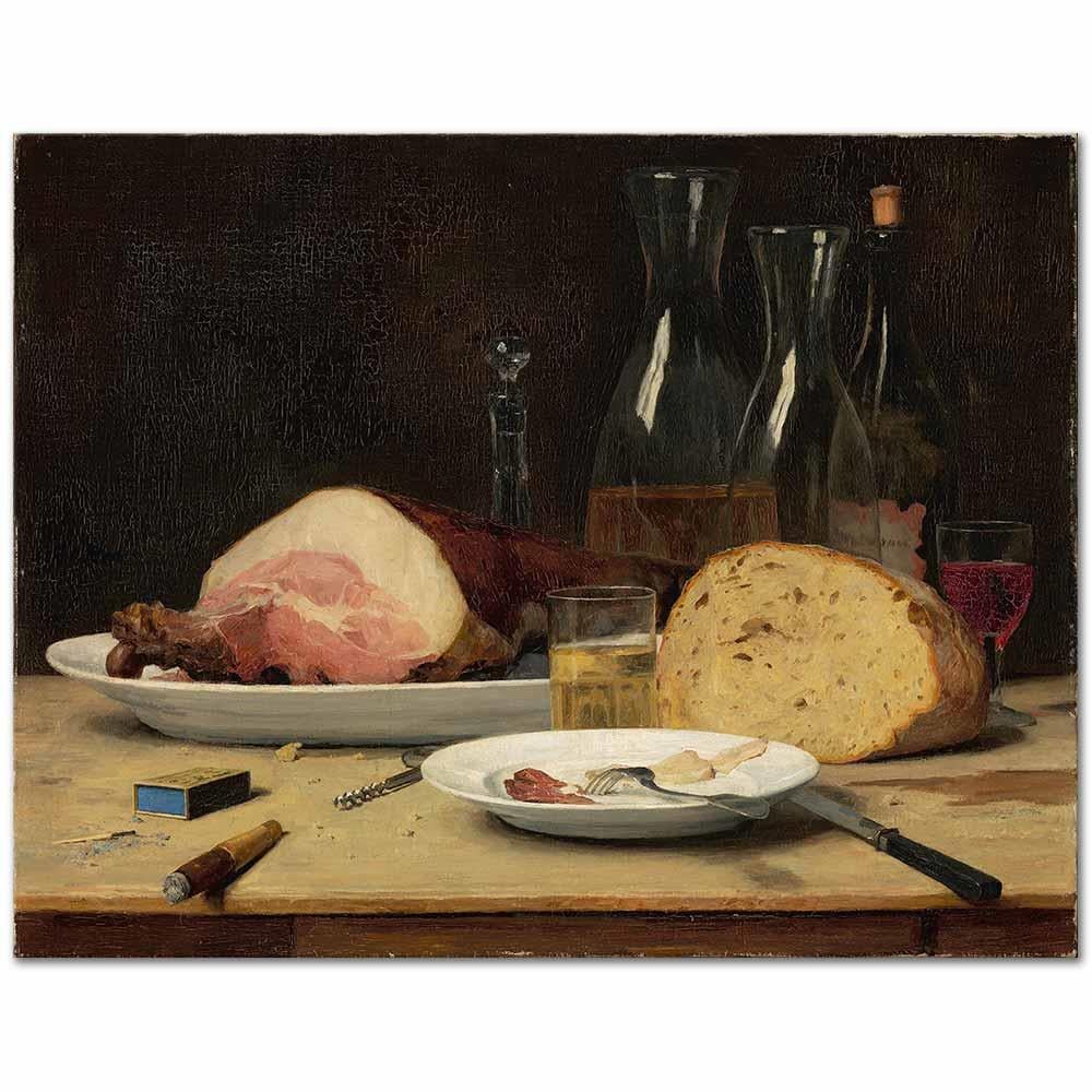 Albert Anker Natürmort Artıkları Kanvas Tablo