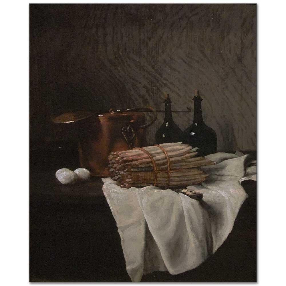 François Bonvin Kuşkonmazlı Natürmort Kanvas Tablo