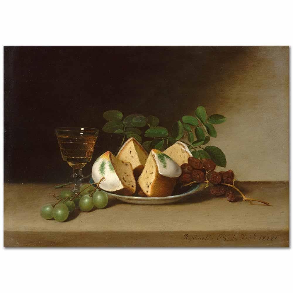 Raphaelle Peale Kek ile Natürmort Kanvas Tablo