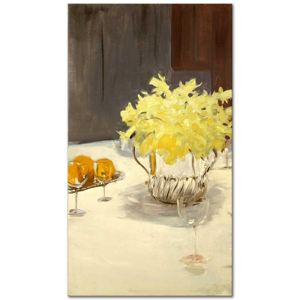 John Singer Sargent Nergisler ile Natürmort Kanvas Tablo