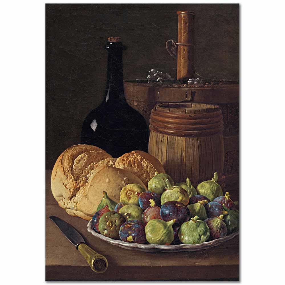 Luis Egidio Melendez İncirler ile Natürmort Kanvas Tablo