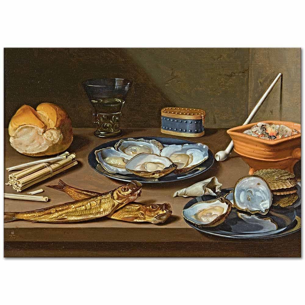Floris Claesz van Dijck Balıklı Natürmort Kanvas Tablo
