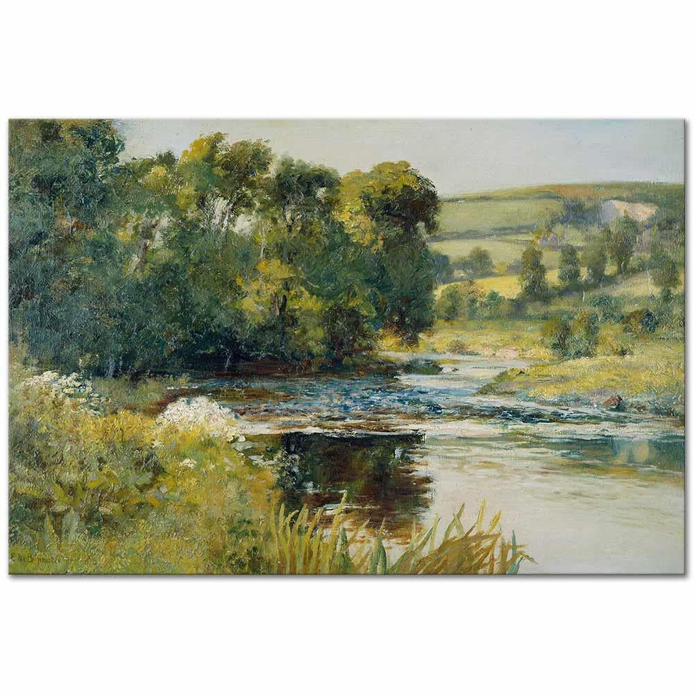 Edward Mitchell Bannister Akarsu Kenarı Kanvas Tablo