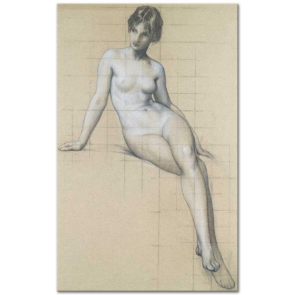 Herbert James Draper Kelpie İçin Etüd Kanvas Tablo