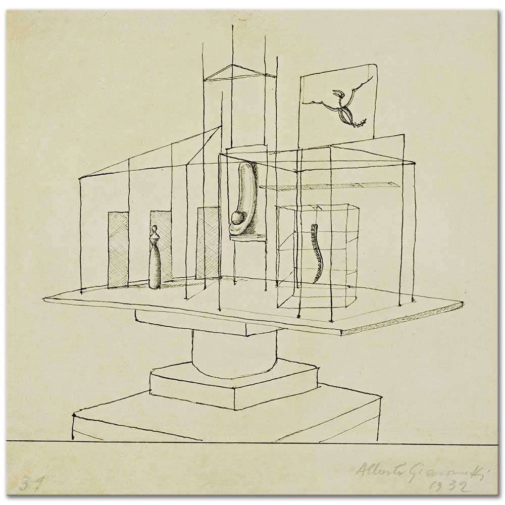 Alberto Giacometti Saray İçin Etüd Kanvas Tablo