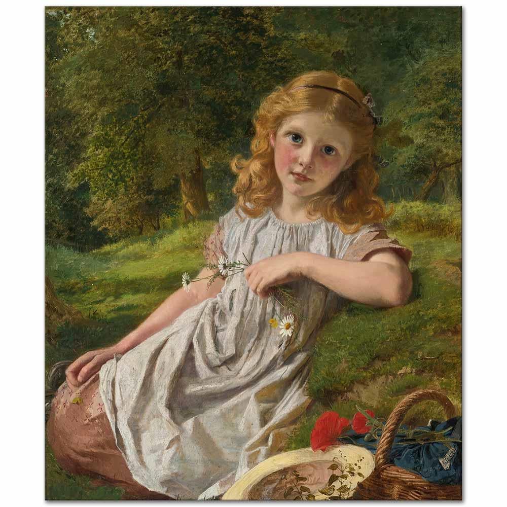 Sophie Gengembre Anderson Yaz Çiçekleri Kanvas Tablo