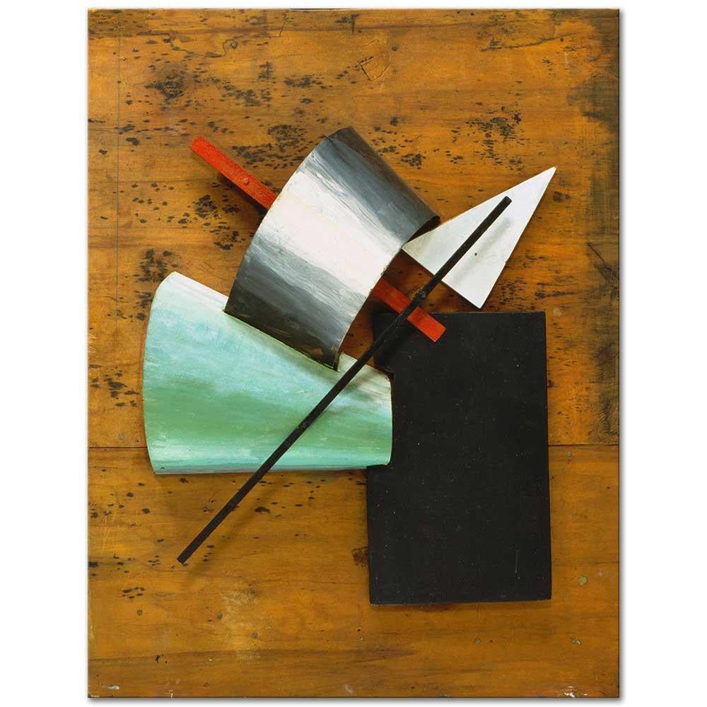 Jean Pougny Süprematist Rölyef Kanvas Tablo