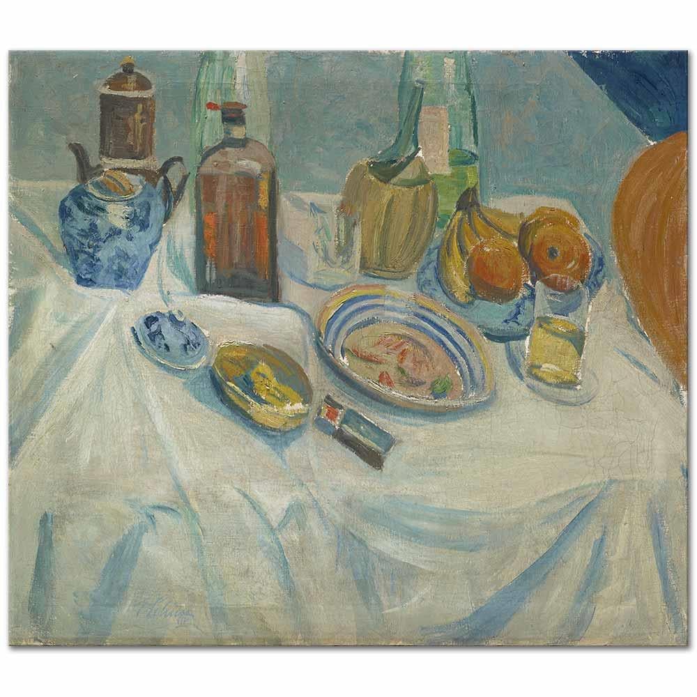 Ernesto Schiess Yemek Sonrası Masa Kanvas Tablo