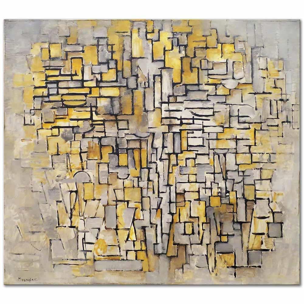 Piet Mondrian Tablo No. 2 Kompozisyon No. VII Kanvas Tablo