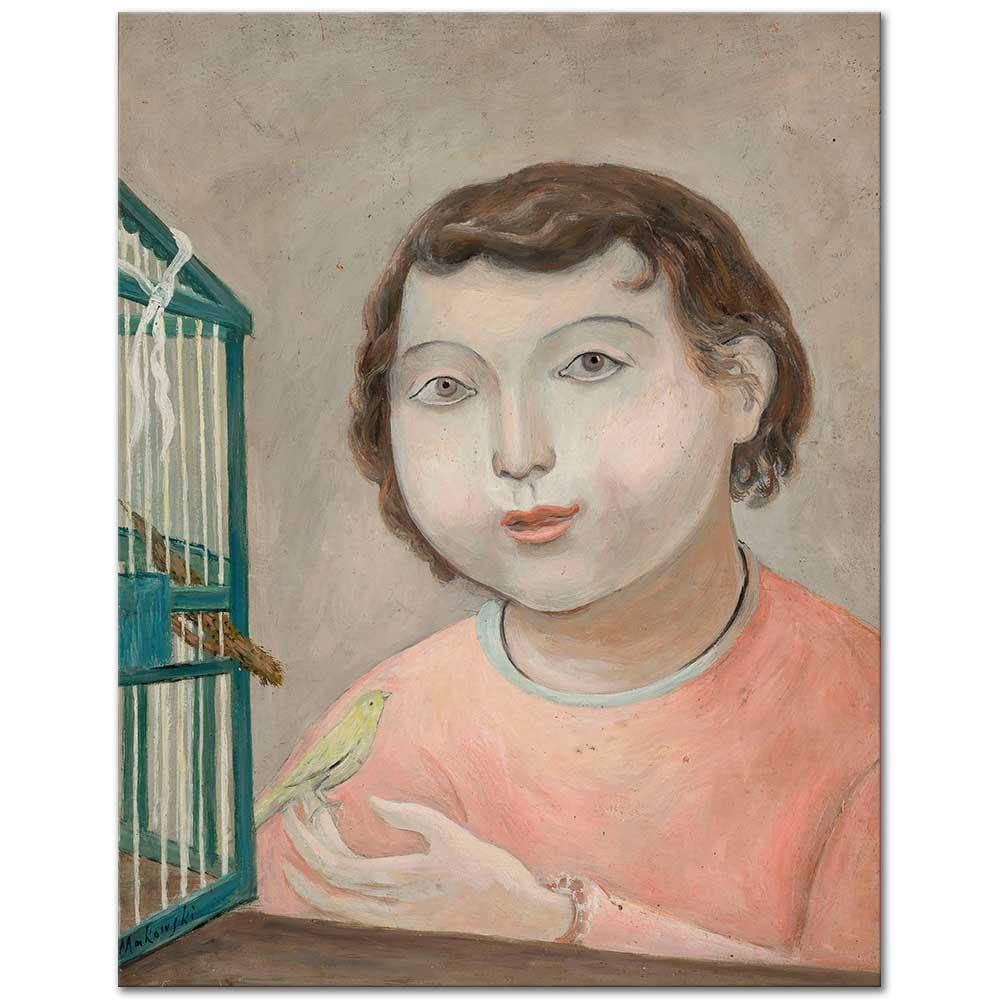 Tadeusz Makowski Kanarya ve Kız Kanvas Tablo