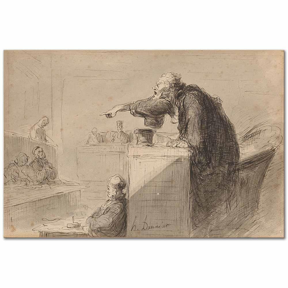 Honore Daumier Suçlama Kanvas Tablo