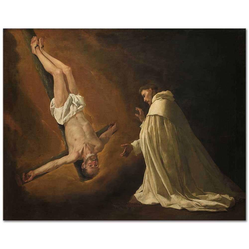 Francisco de Zurbaran Aziz Peter'in Aziz Peter Nolasco'ya Görünmesi Kanvas Tablo