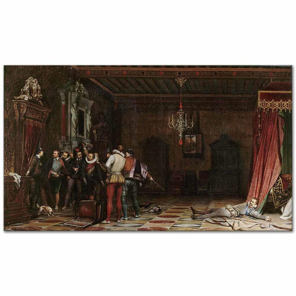 Paul Delaroche Guise Dükünün Öldürülüşü Kanvas Tablo