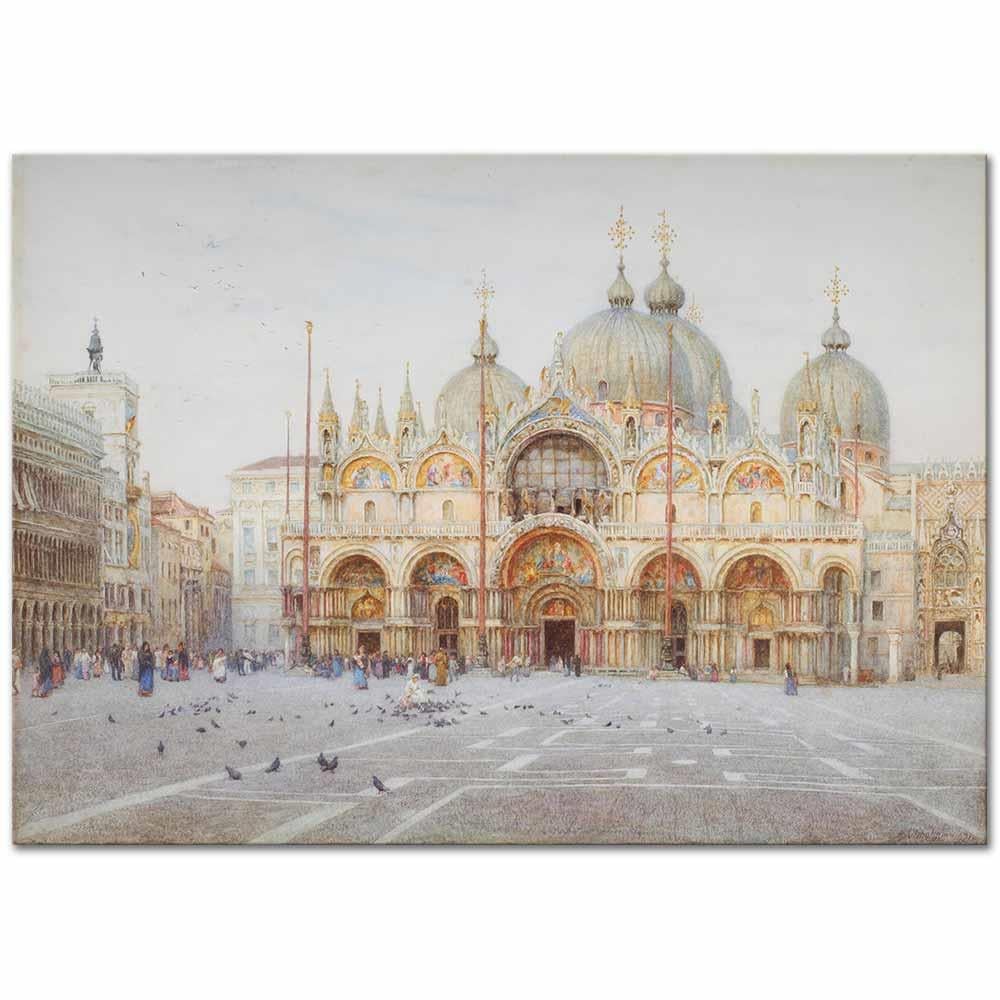 Helen Allingham San Marco Bazilikası Venedik Kanvas Tablo