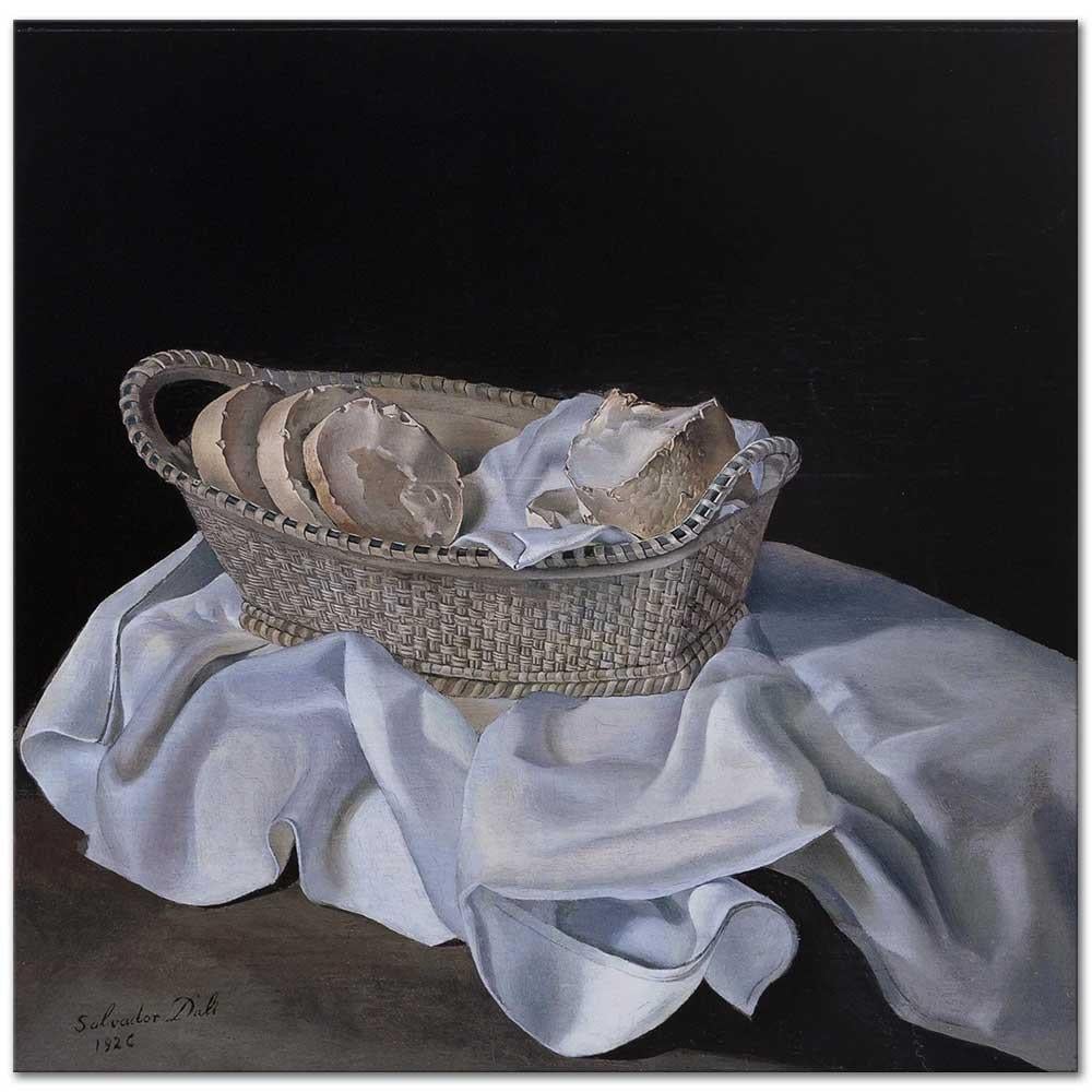 Salvador Dali Ekmek Sepeti Dilimli Kanvas Tablo