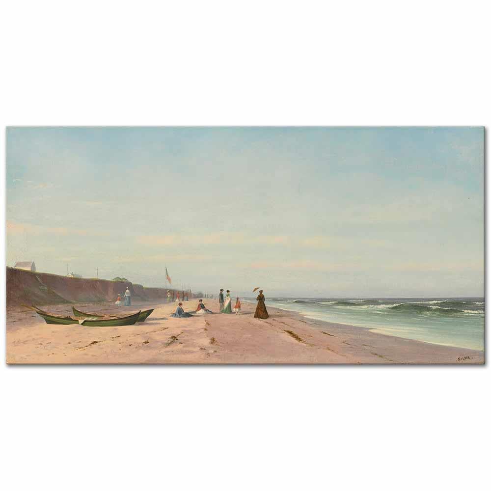 Francis Augustus Silva Long Branch Sahili, New Jersey Kanvas Tablo