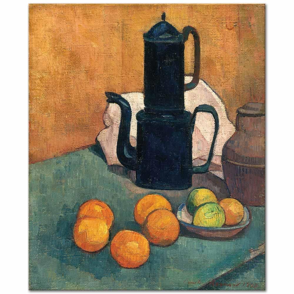 Emile Bernard Mavi Kahve Demliği Kanvas Tablo