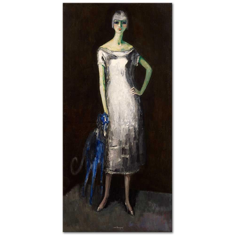 Kees van Dongen Mavi Tazı Kanvas Tablo