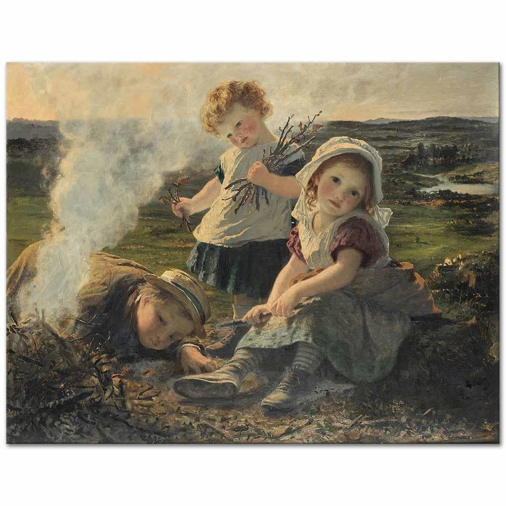 Sophie Gengembre Anderson Şenlik Ateşi Kanvas Tablo