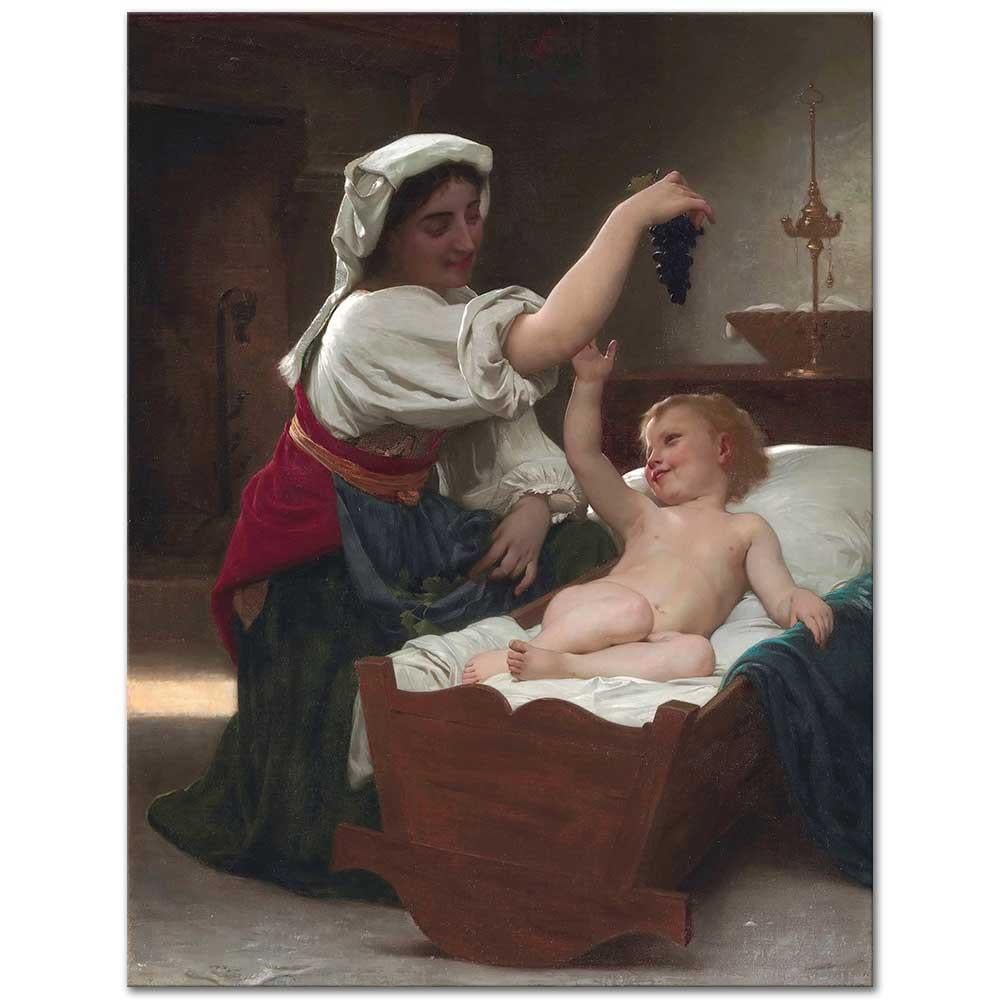 William Adolphe Bouguereau Üzüm Salkımı Kanvas Tablo
