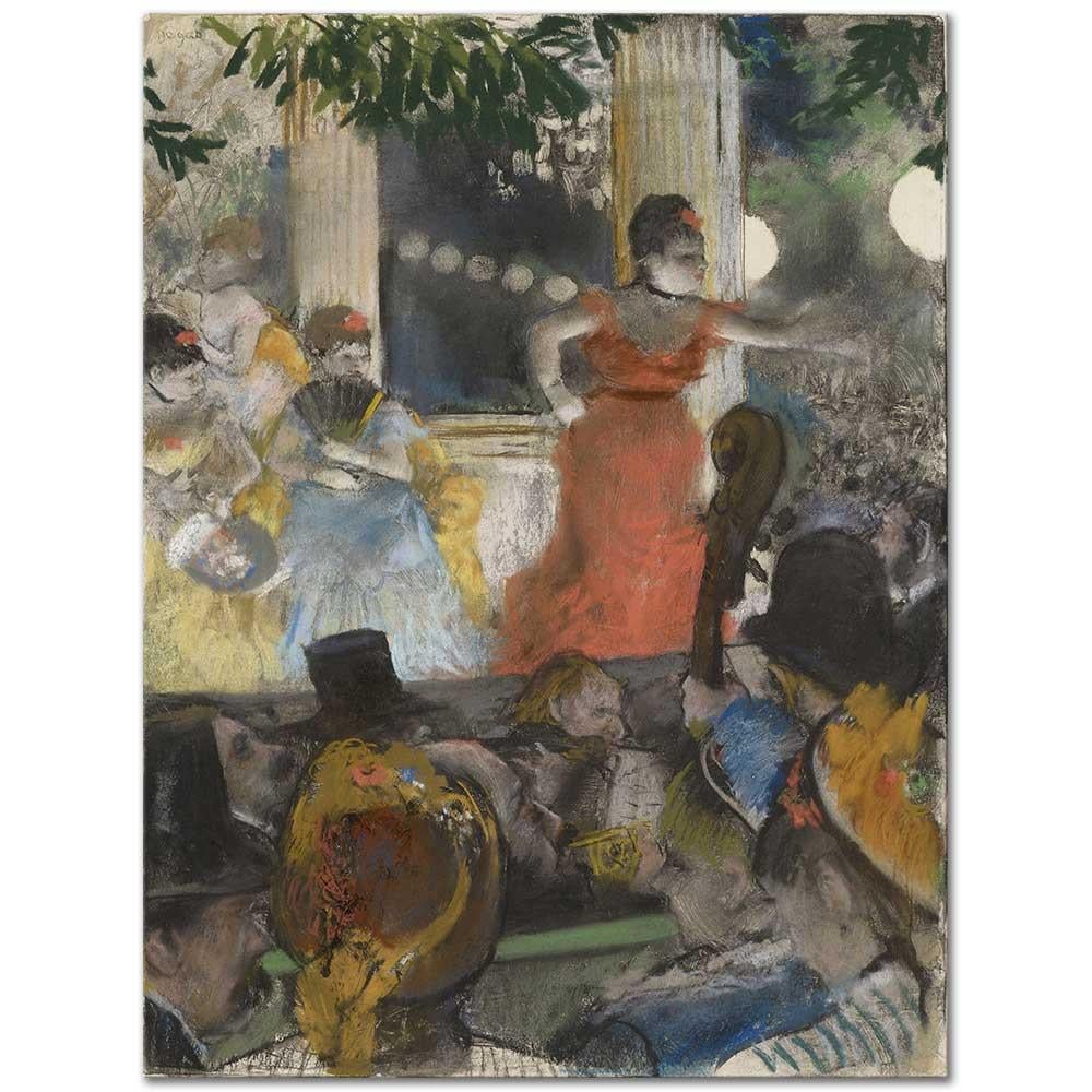 Edgar Degas Les Ambassadeurs'da Cafede Konser Kanvas Tablo