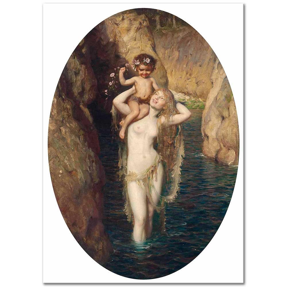 Herbert James Draper Kara Ve Denizin Öpüştüğü Yer Kanvas Tablo