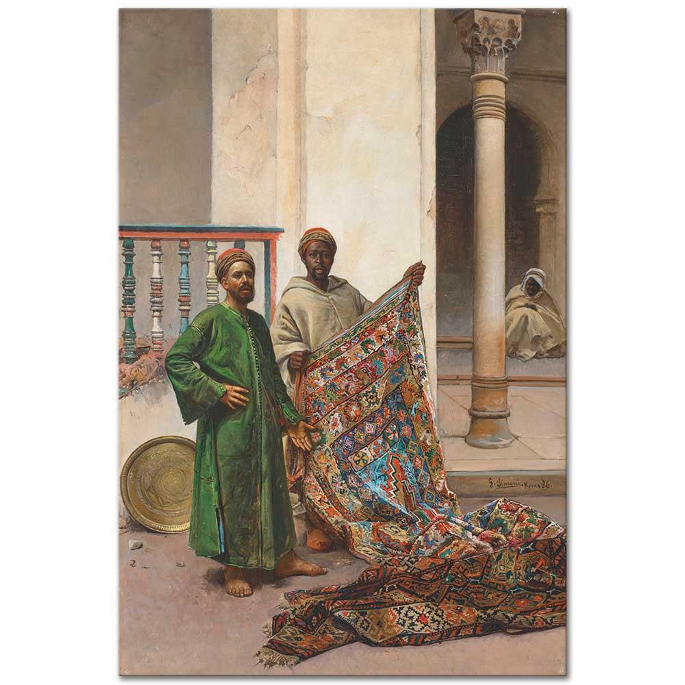 Gustavo Simoni Halı Tüccarı Kanvas Tablo