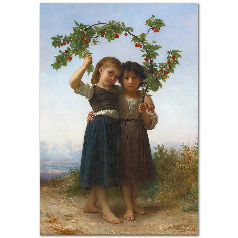 William Adolphe Bouguereau Kiraz Dalı Kanvas Tablo