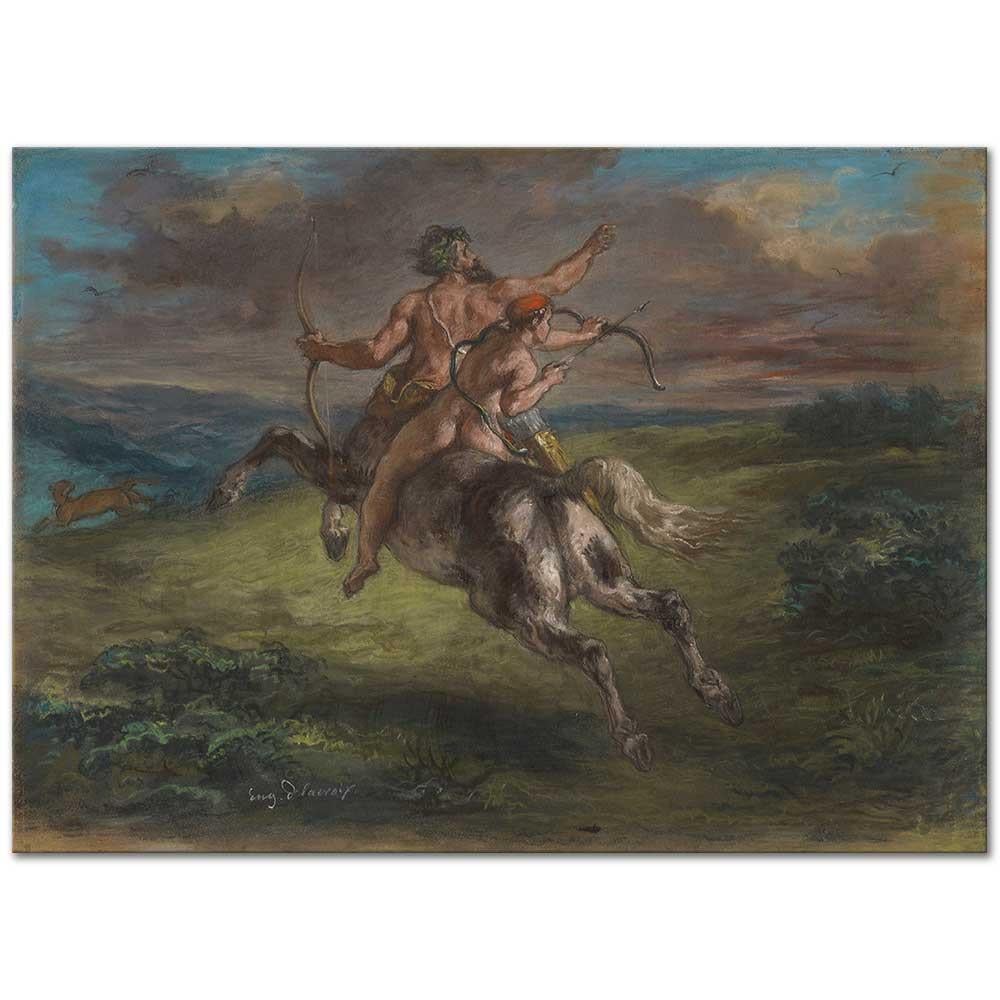 Eugene Delacroix Achilles'in Eğitimi Kanvas Tablo