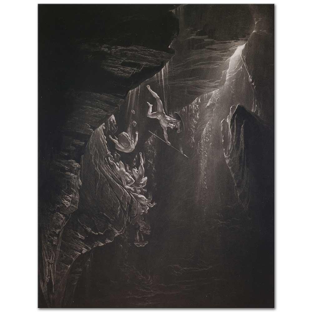 John Martin Asi Meleklerin Düşüşü Kanvas Tablo