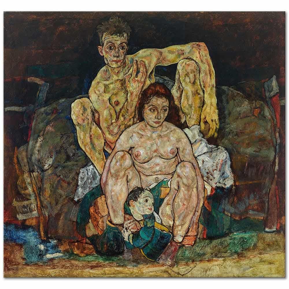 Egon Schiele Aile Kanvas Tablo