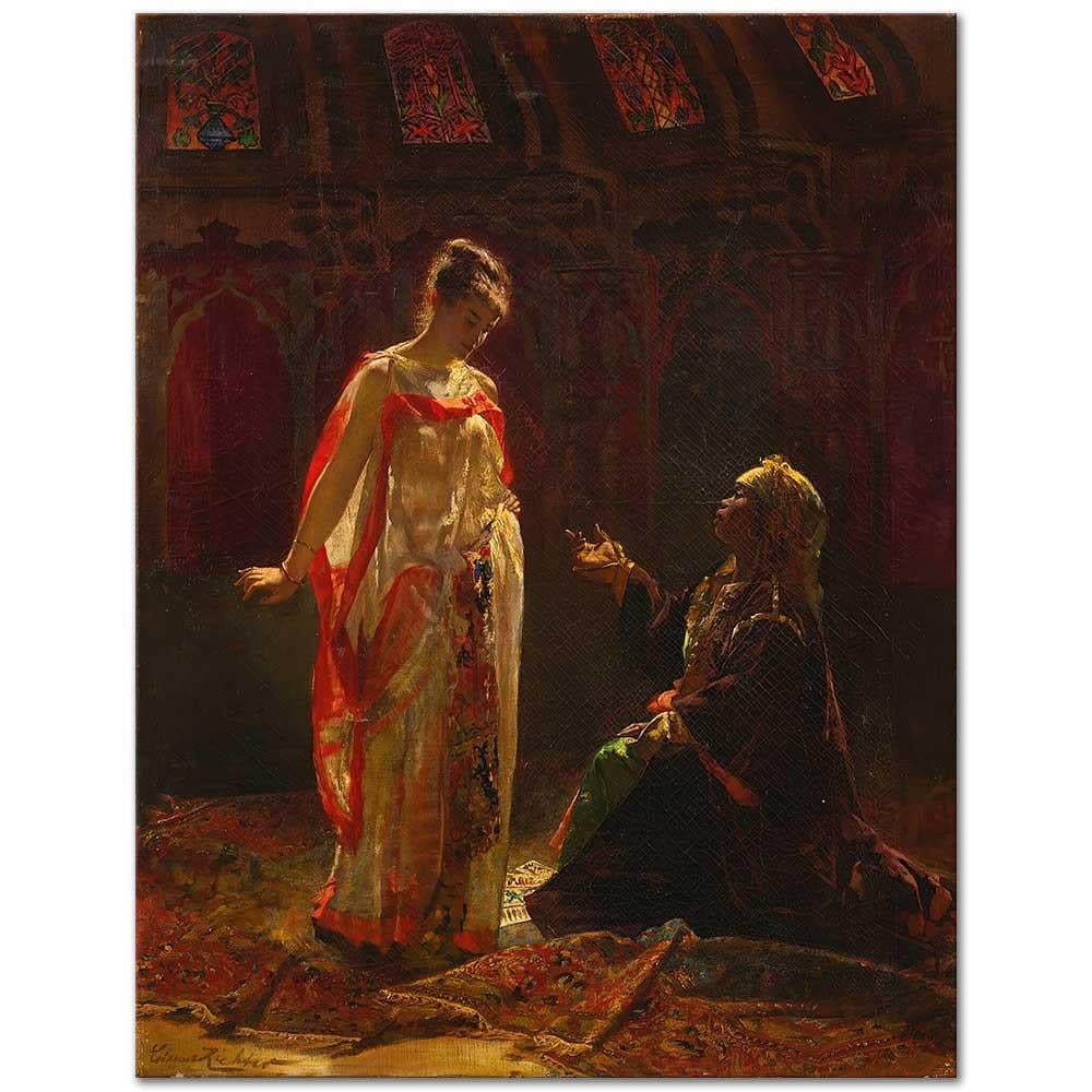 Edouard Frederic Wilhelm Richter Falcı Kanvas Tablo