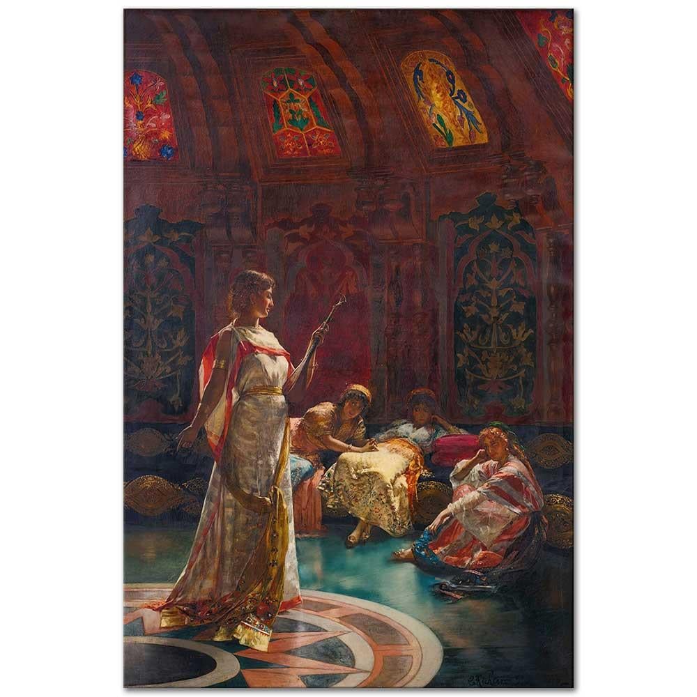 Edouard Frederic Wilhelm Richter Dört Rakip Kanvas Tablo