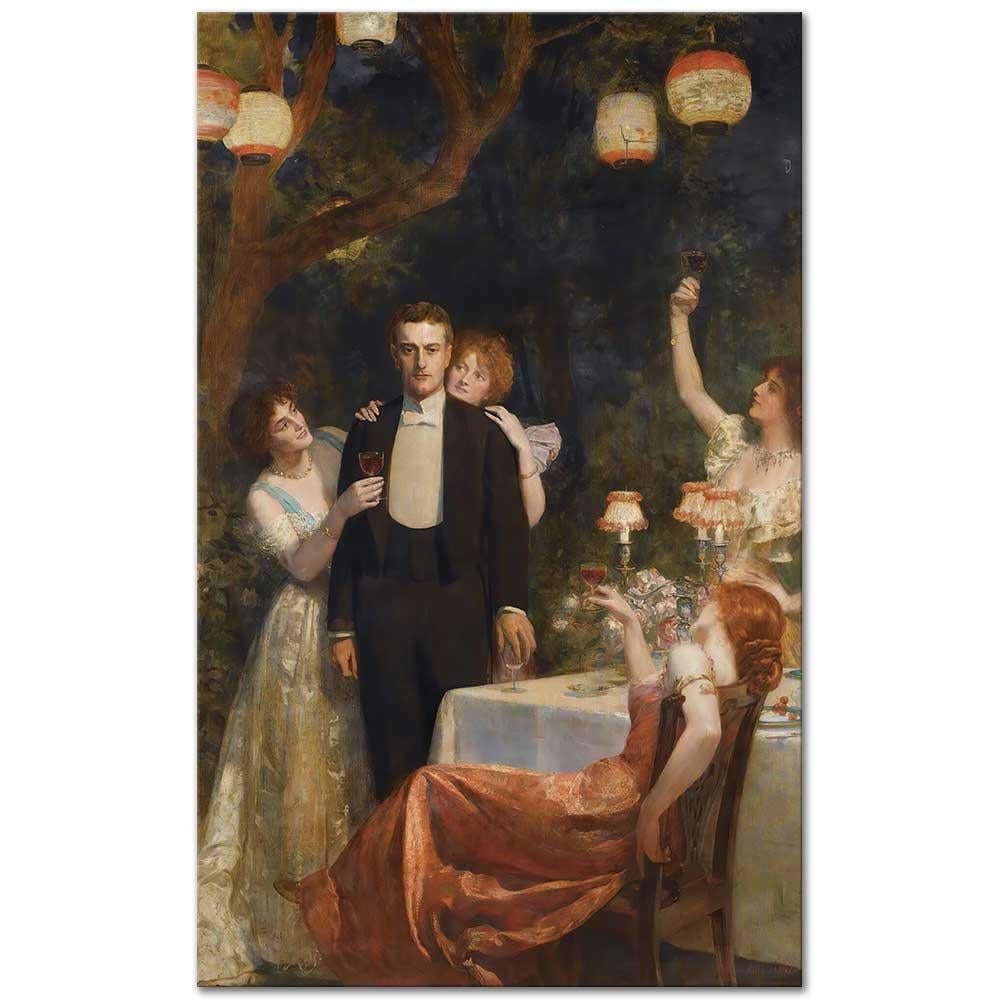 John Collier Armida Bahçesi Kanvas Tablo