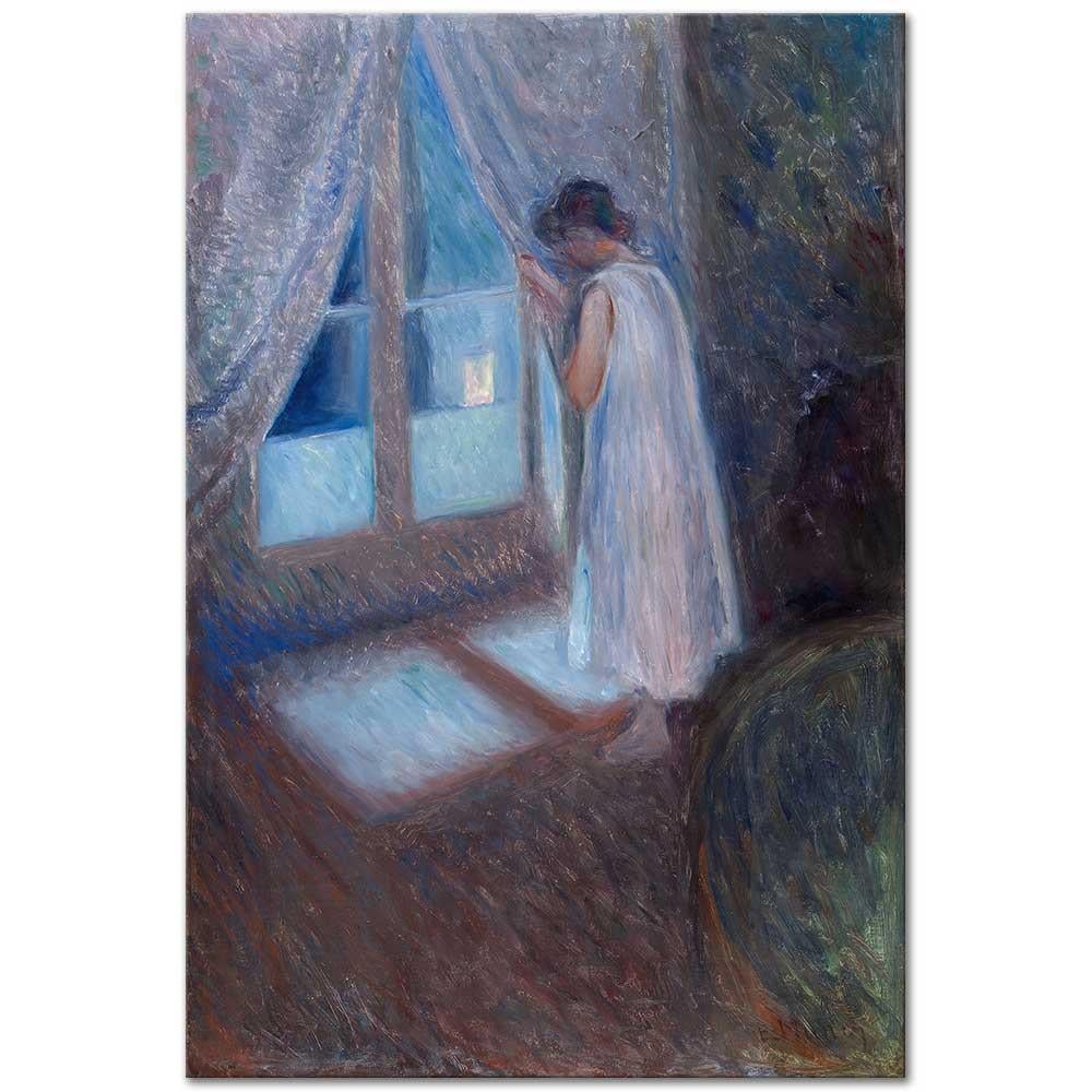 Edvard Munch Penceredeki Kız Kanvas Tablo