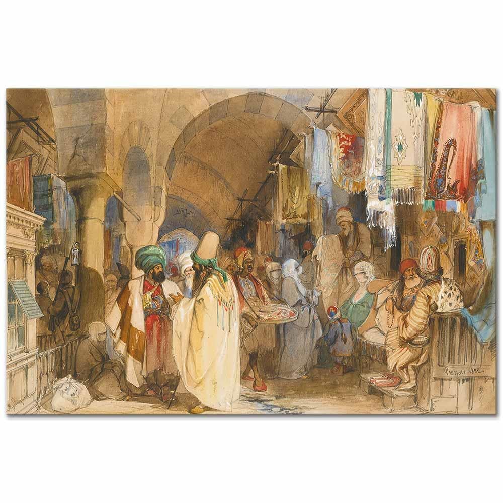 Amadeo Preziosi Kapalıçarşı Kanvas Tablo