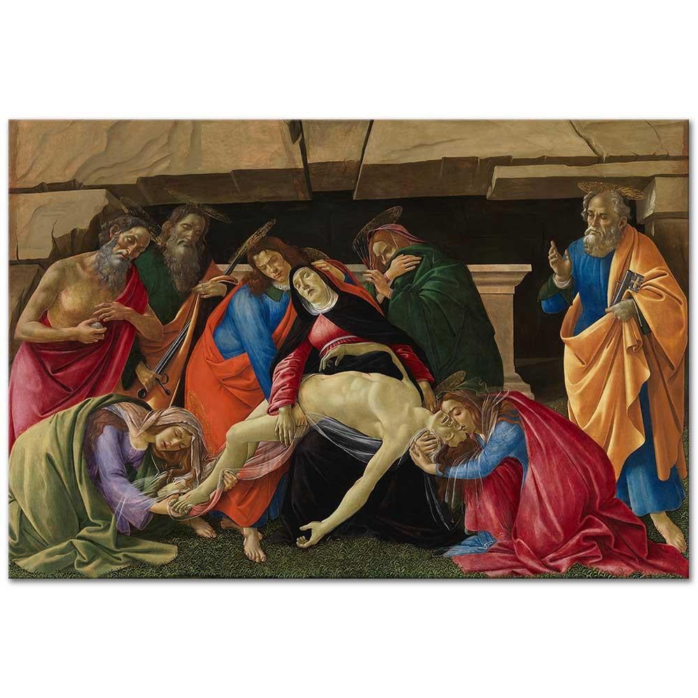 Sandro Botticelli Ölü İsa Üzerine Ağıt Kanvas Tablo