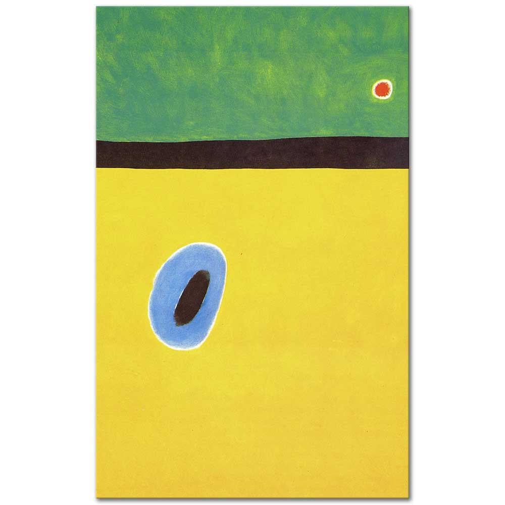 Joan Miro Kanatları Altın Mavisi Tarafından Sarılan Tarla Kuşu Kanvas Tablo