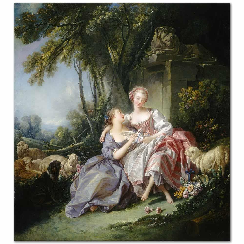 François Boucher Aşk Mektubu Kanvas Tablo