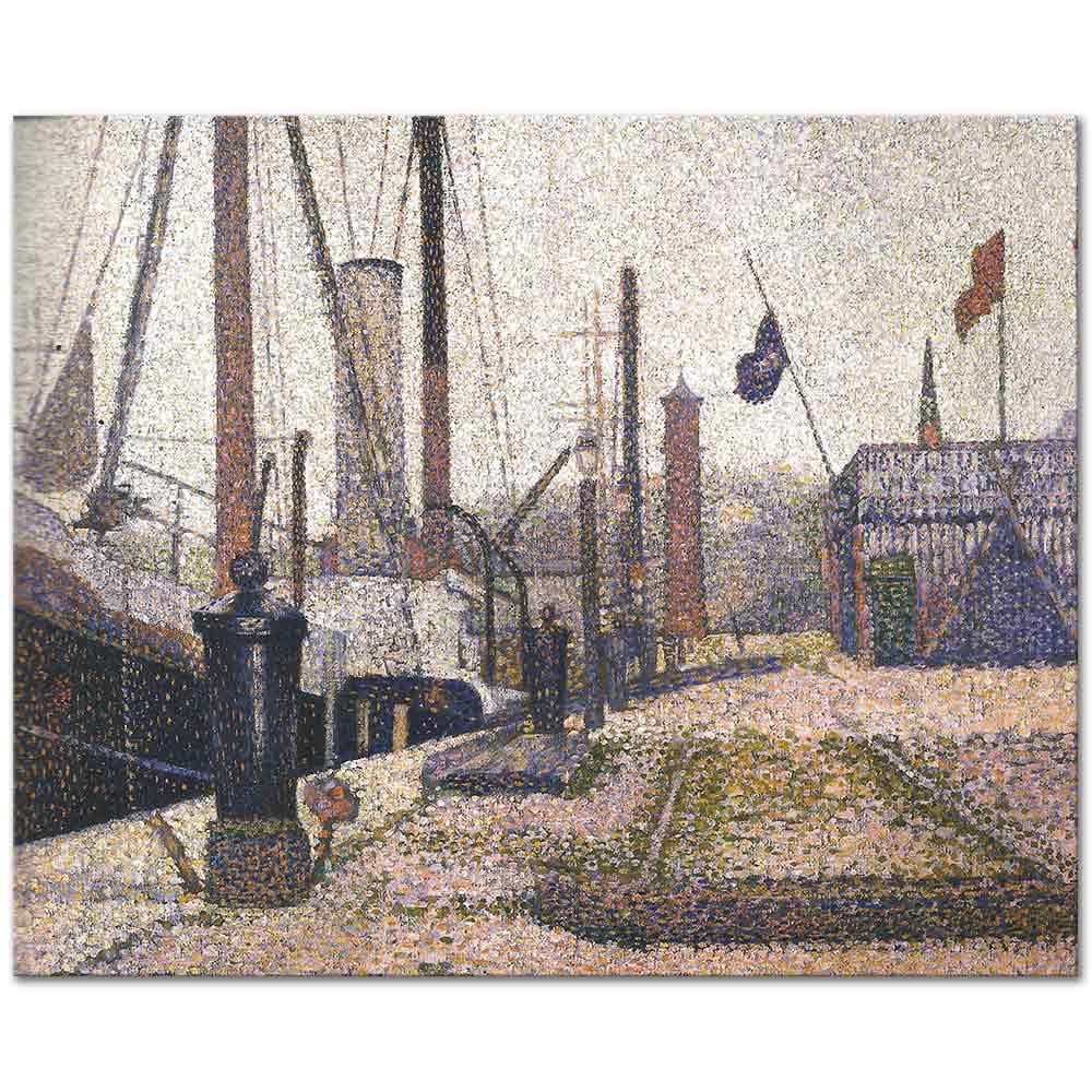 Georges Seurat Maria Honfleur İskelesinde Kanvas Tablo