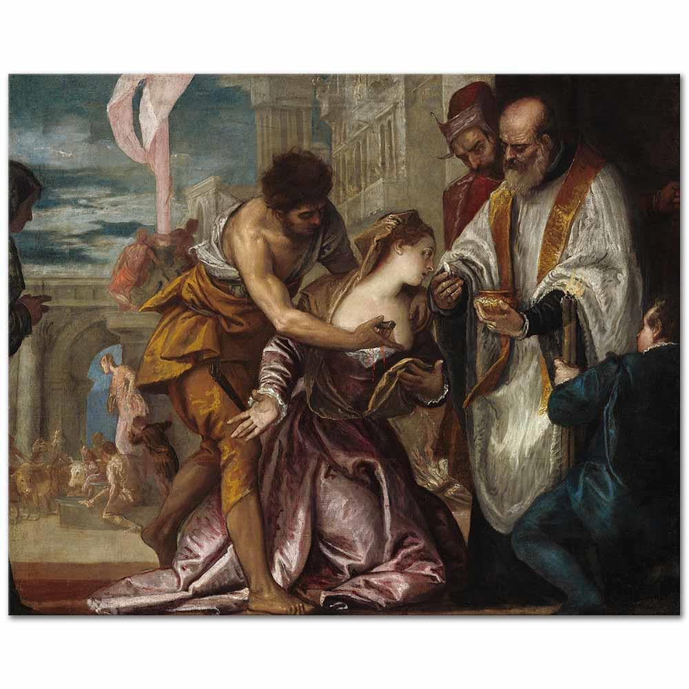 Paolo Veronese Azize Lucy'nin Şehit Edilişi Kanvas Tablo