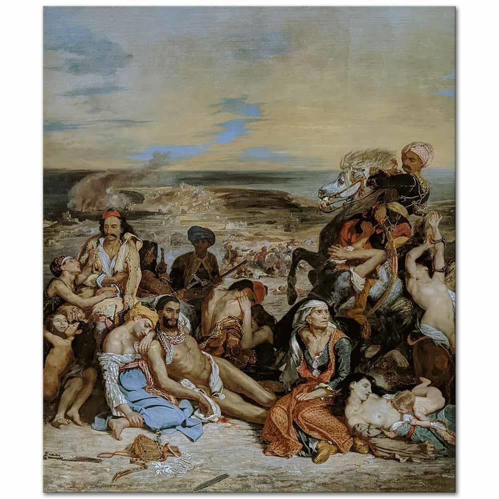 Eugene Delacroix Sakız Adası Katliamı Kanvas Tablo