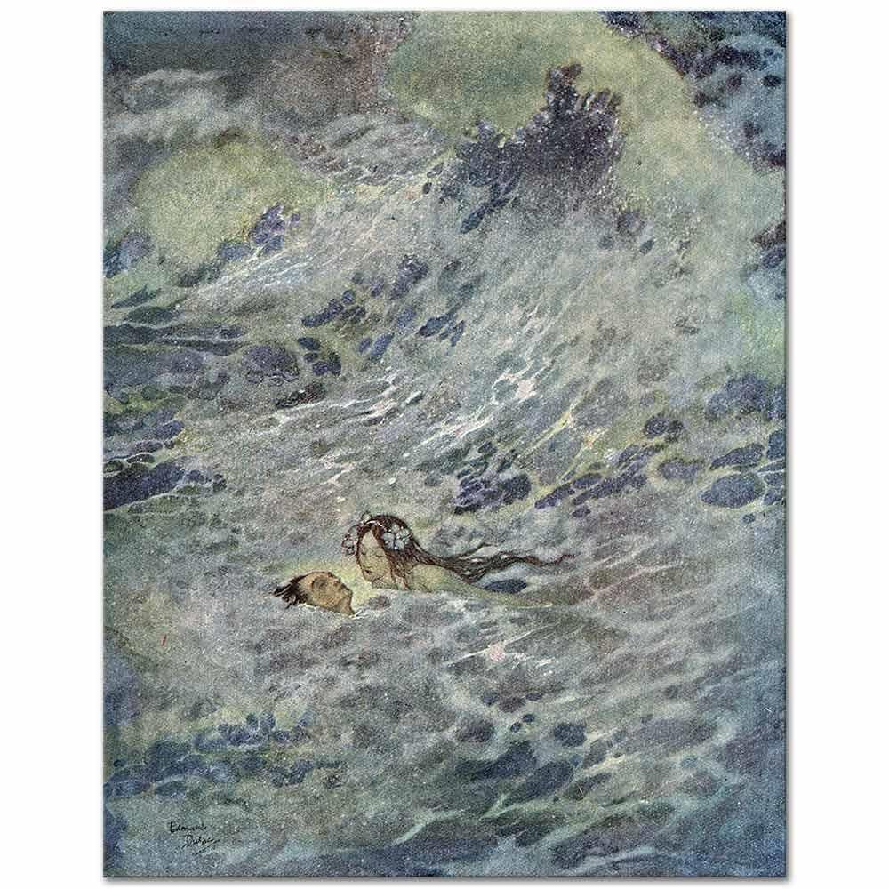 Edmund Dulac Deniz Kızı Kanvas Tablo